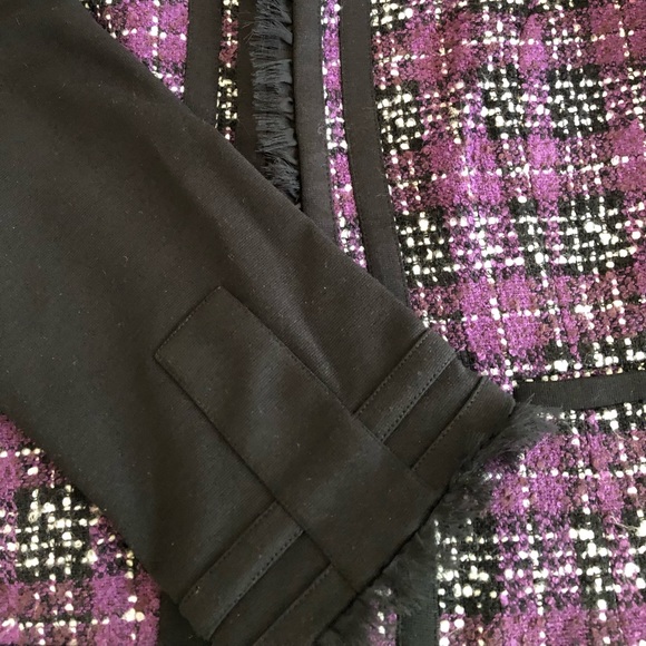 Purple, black and white checkered blazer jacket - Picture 9 of 9